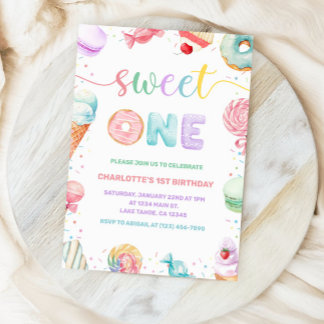 Sweet One 1st Birthday Invitation
