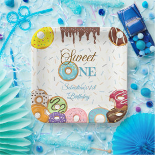 Sweet One 1st Birthday Party Plate Customisable