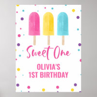 Sweet One 1st birthday Rainbow Ice Pop
