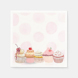 Sweet One Cupcake Birthday Party Napkin