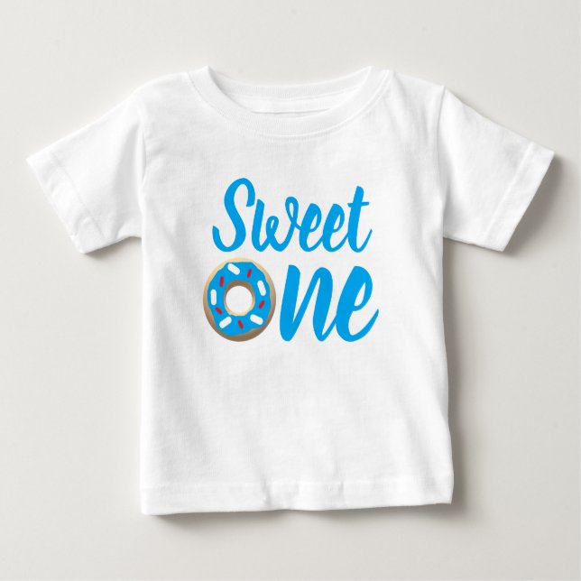 Sweet One Doughnut 1st Birthday Baby T-Shirt (Front)