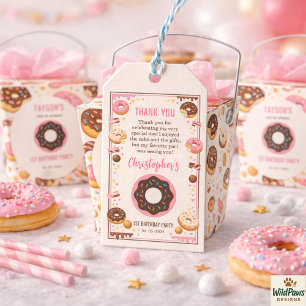 Sweet One Doughnut 1st Birthday Party Cute Dough Gift Tags