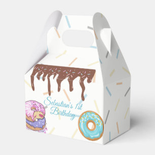 Sweet One Doughnut First Birthday Favour Box