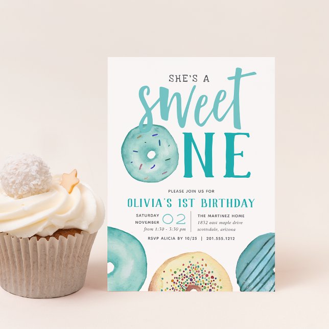 Sweet One | Doughnut First Birthday Party Invitation (Creator Uploaded)