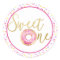 Sweet One Doughnut Sprinkle Party Favour Label