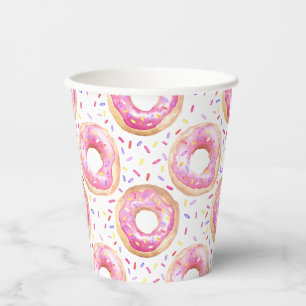 Sweet One Doughnut Themed Birthday Party  Paper Cups