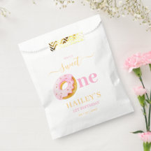 Sweet One Doughnuts Birthday Invitation, Girls 1st