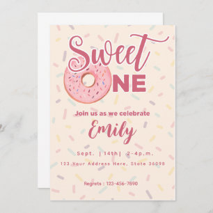 Sweet One First Bday Invitation