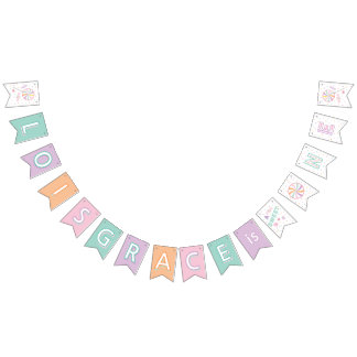 Sweet One First Birthday Custom Bunting Flags