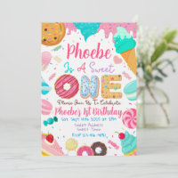 Sweet One First Birthday Party Invitation