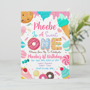 Sweet One First Birthday Party Invitation