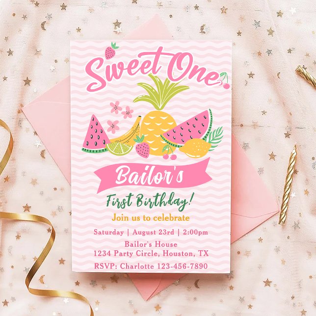 Sweet One | Fruit Party Birthday Invitation (Creator Uploaded)