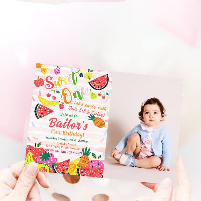 Sweet One | Fruit Party Birthday Invitation (Creator Uploaded)