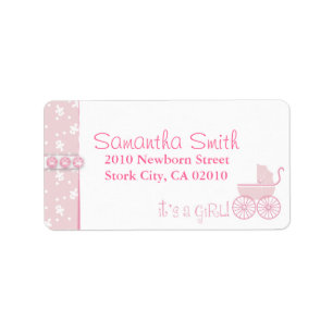 Sweet One Girl Address Label