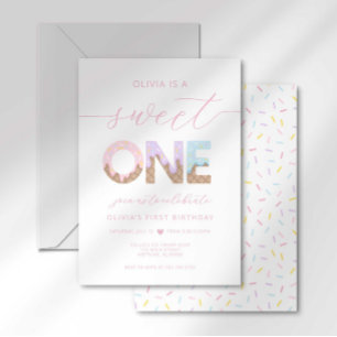 Sweet One Ice Cream Party Invitation