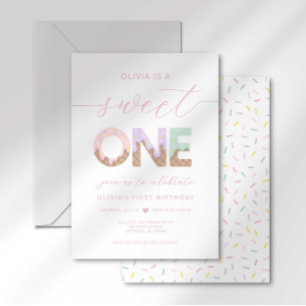 Sweet One Ice Cream Party Invitation