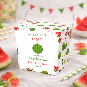 Sweet One in a Melon Watermelon 1st Birthday Party Favour Box