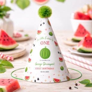 Sweet One in a Melon Watermelon 1st Birthday Party Hat