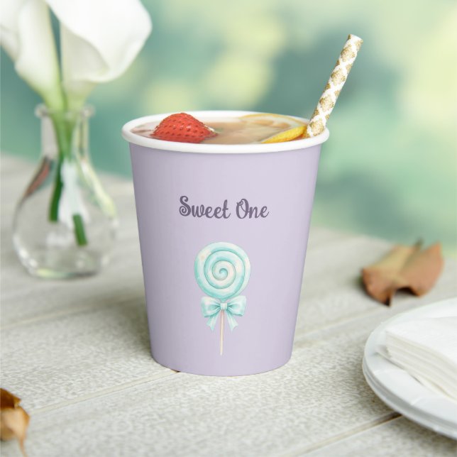 Sweet One Pastel First Birthday Paper Cups (Insitu)