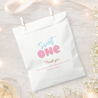 Sweet One Sprinkles Doughnut 1st Birthday Party Favour Bag