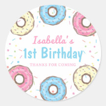 Sweet One Sprinkles Doughnut 1st Birthday Thank Yo