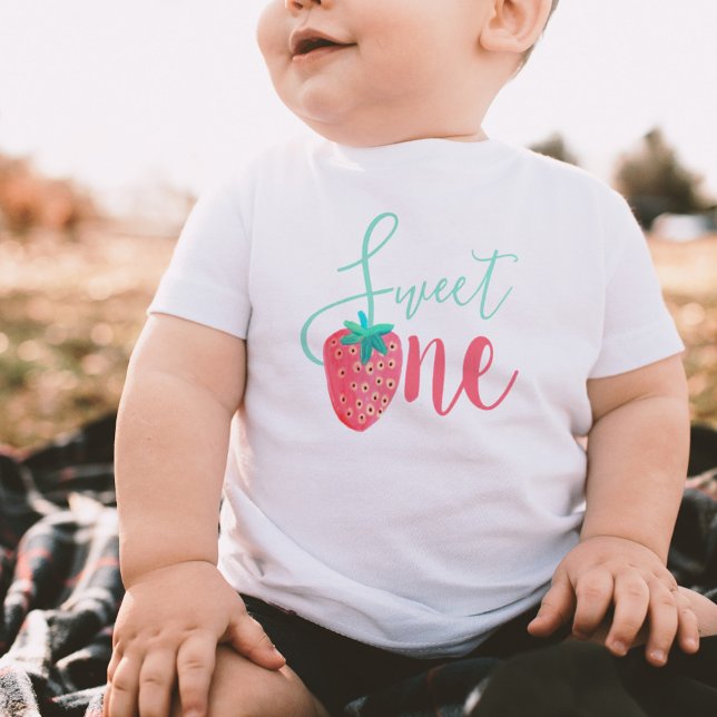 Sweet one strawberry kids baby T-Shirt (Creator Uploaded)