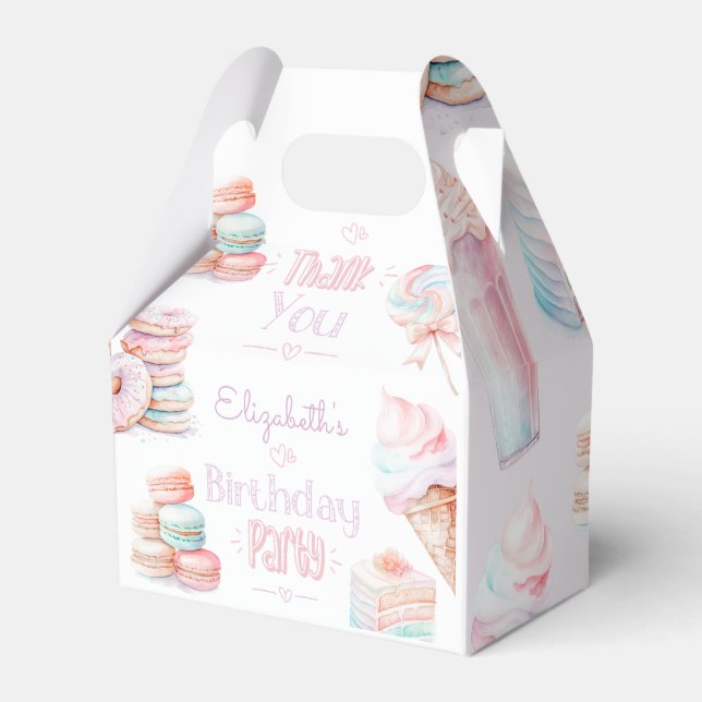 Sweet One sweets pastel birthday party Favour Box (Front Side)