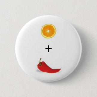 Sweet Orange/Chilli Pepper 6 Cm Round Badge