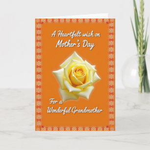 Sweet Orange Mothers Day Card