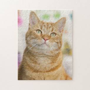 Sweet Orange Tabby Cat Jigsaw Puzzle