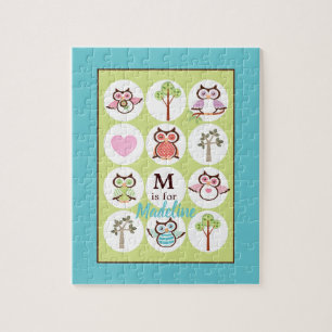 Sweet Owl Sampler Personalised Jigsaw Puzzle