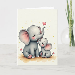 Sweet Pachyderm Mothers Day Card