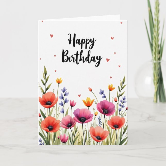 Sweet Painted Blossom Card (Front)