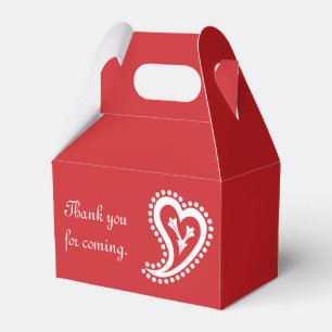 Sweet Paisley Hearts in Cherry Favour Box