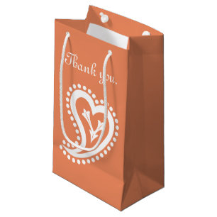 Sweet Paisley Hearts in Coral Gift Bag