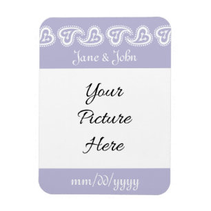 Sweet Paisley Hearts in Lavender Reminder Magnet