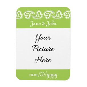 Sweet Paisley Hearts in Peridot Reminder  Magnet