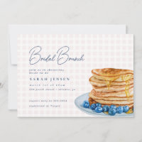Sweet Pancake Pink Gingham Bridal Shower Brunch