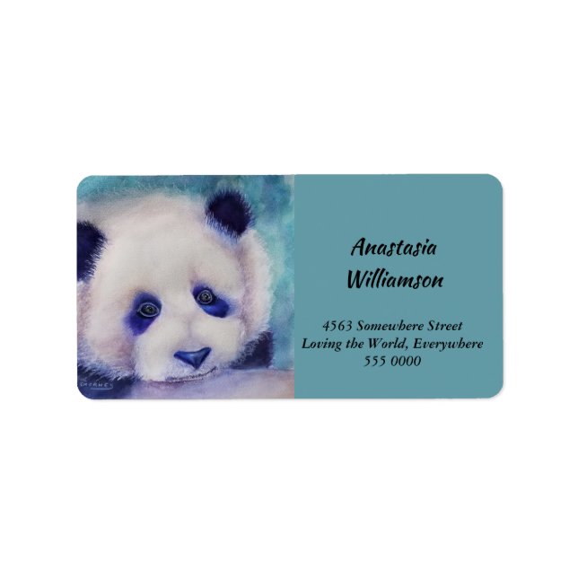 SWEET PANDA BEAR ADDRESS LABEL (Front)