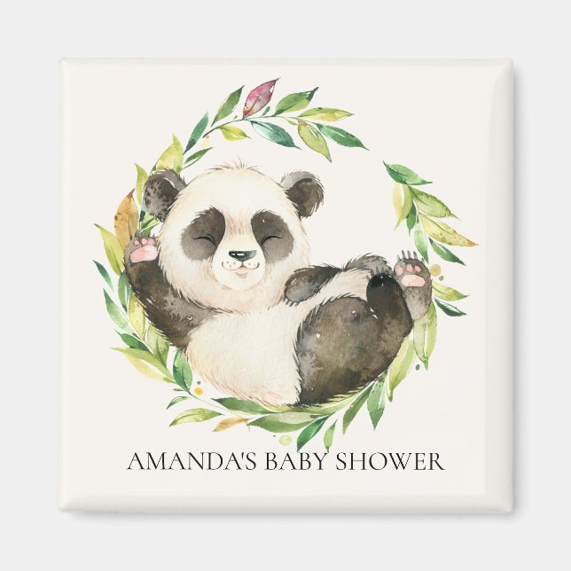 Sweet Panda Bear Baby Shower Favour  Magnet (Front)