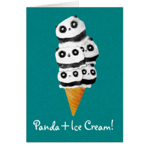 Sweet Panda Bear Ice Cream Cone