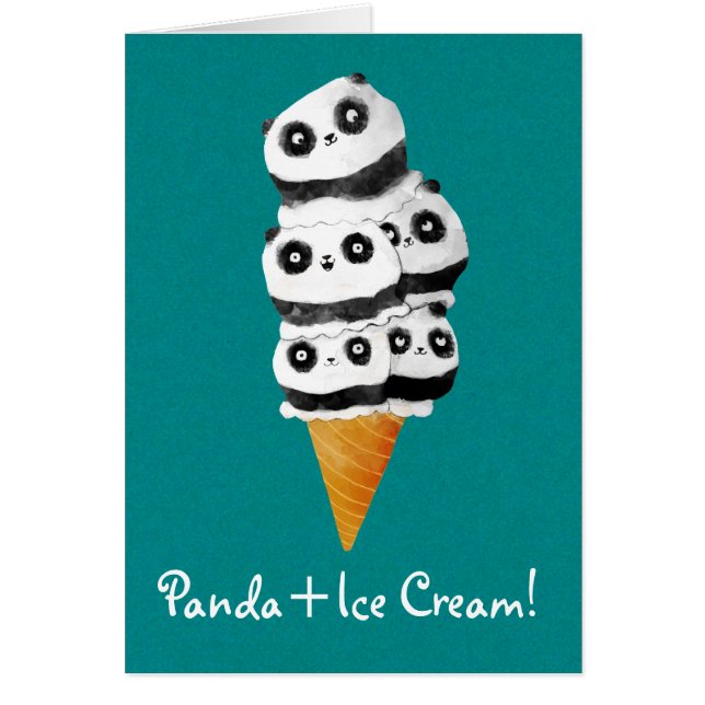 Sweet Panda Bear Ice Cream Cone (Front)