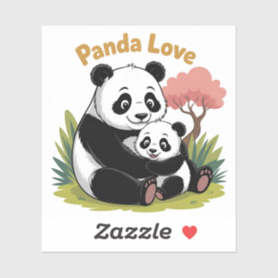 Sweet Panda Love Back To School Stickers