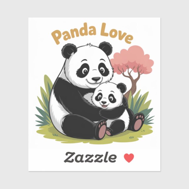 Sweet Panda Love Back To School Stickers (Sheet)