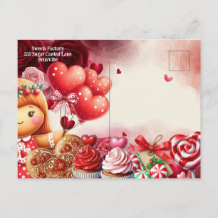 Sweet Party Event Postcard Invitation Candy Land