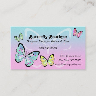 Sweet Pastel Butterfly Business Card