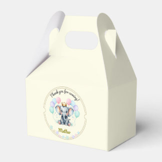 Sweet Pastel Elephant – editable Favour Box