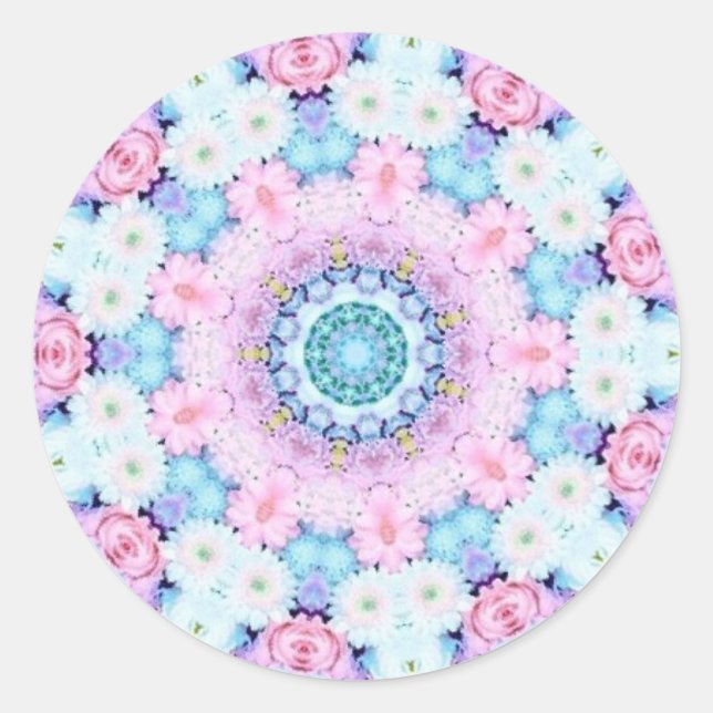 Sweet pastel flowers sticker (Front)