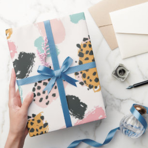 Sweet Pastel Leopard Spots Wrapping Paper