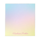 Sweet Pastel Ombré Notepad Personalised for Kids